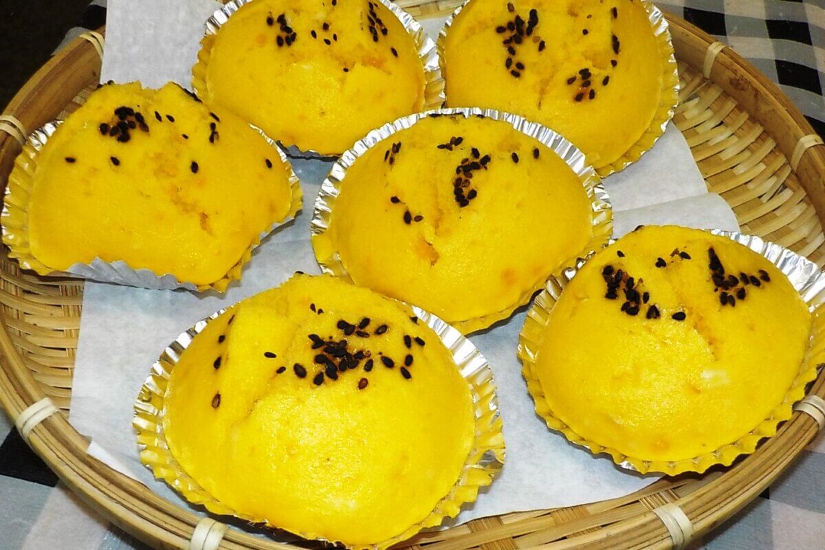 かぼちゃ蒸しパンづくり